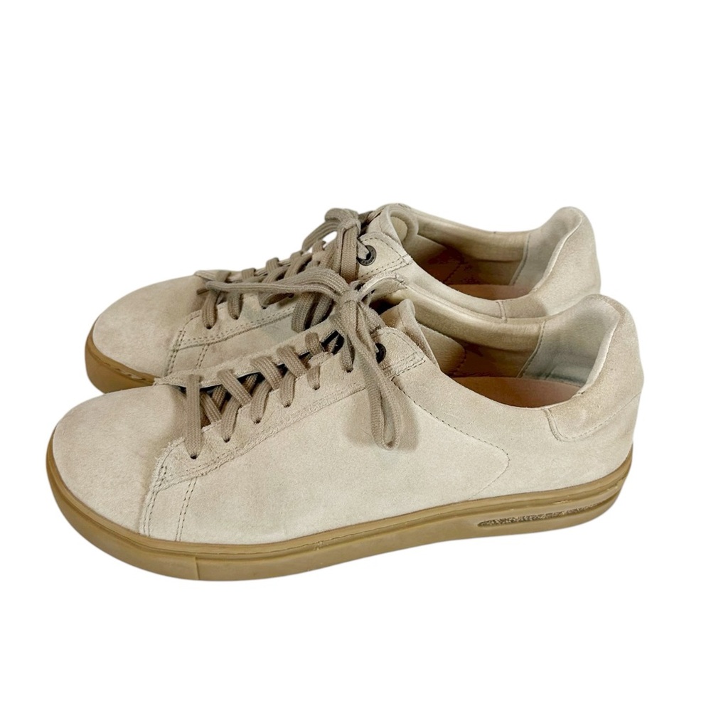 BIRKENSTOCK 41 L10 M8 Birk Bend Low Lace up Sneakers Cork Sole Suede Shoes #265 - Picture 4 of 6